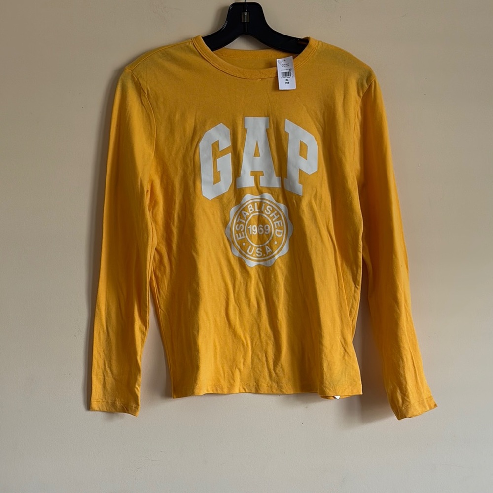NWT GAP Kids Yellow Long Sleeve Top Size XL/12